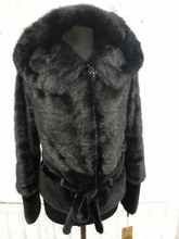 В НАЛИЧИИ! Норковая Шуба с капюшоном - степная НОРКА (поперечка). Длина 65 см. Размеры: с 42 по 52